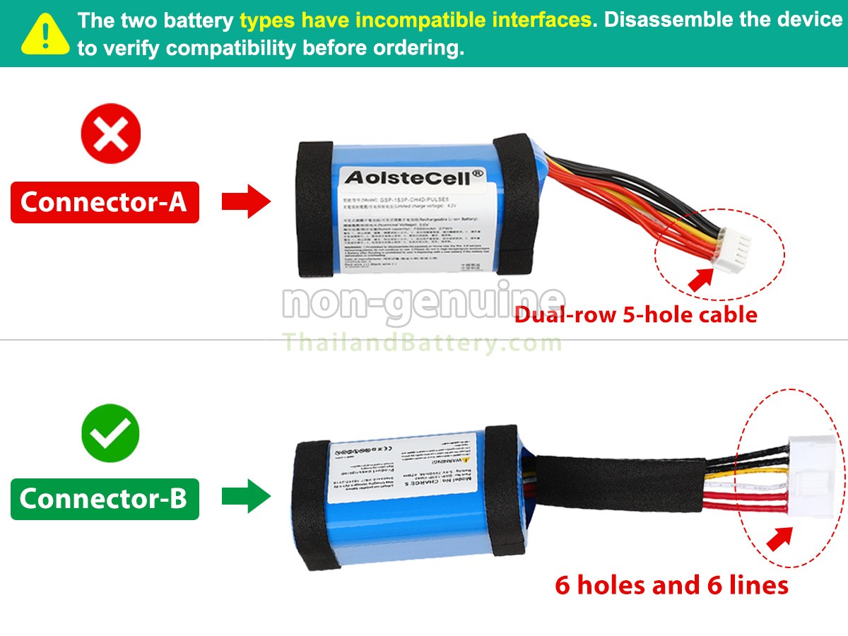 แบตเตอรี่สำหรับ JBL GSP-1S3P-CH40