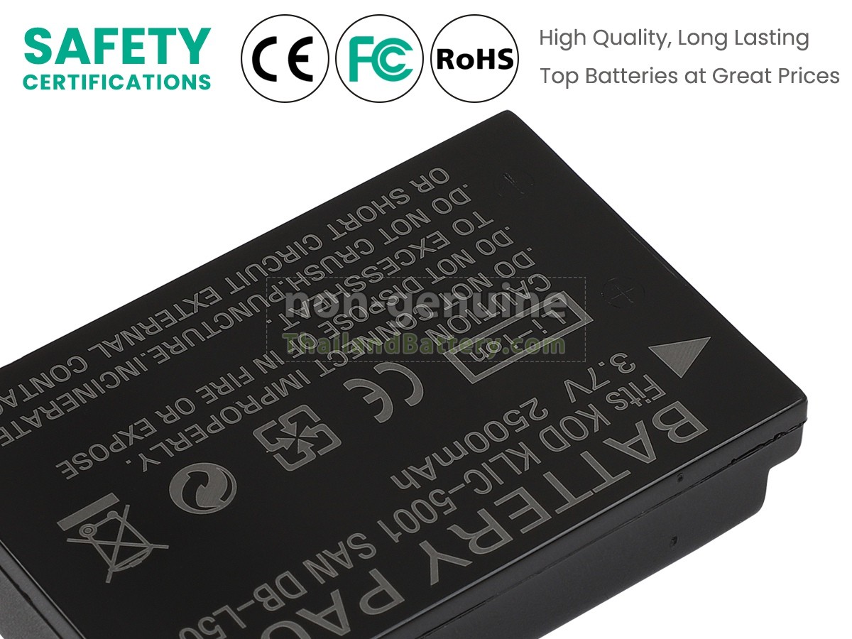 แบตเตอรี่สำหรับ Kodak KLIC-5001