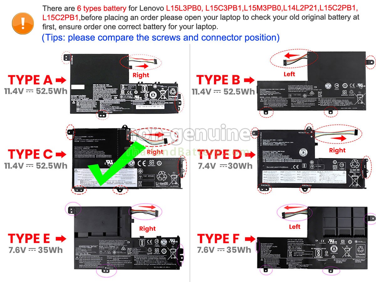 แบตเตอรี่สำหรับ Lenovo IdeaPad 330S-15ARR-81FB001ECK