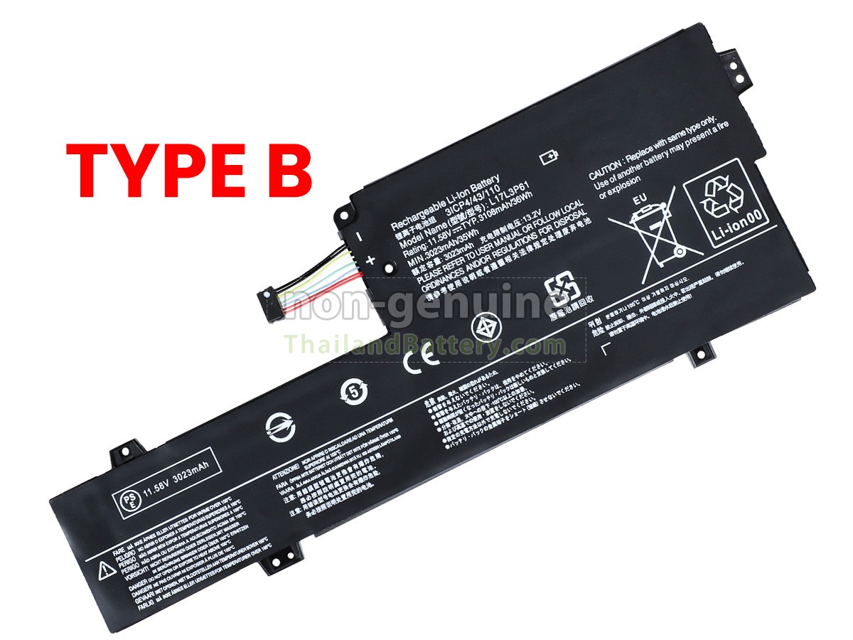 แบตเตอรี่สำหรับ Lenovo IdeaPad 320S-13IKB-81AK003HMX