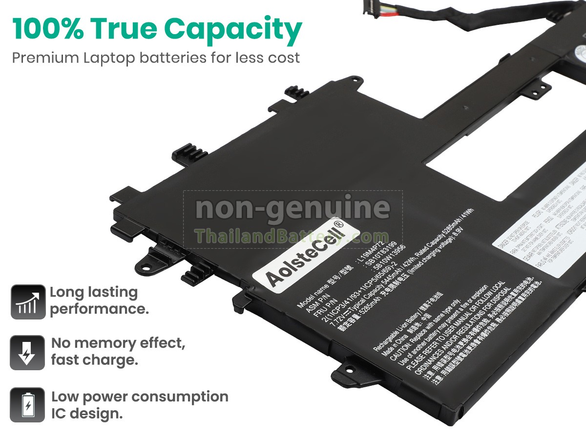 แบตเตอรี่สำหรับ Lenovo ThinkPad X1 TITANIUM GEN 1-20QA0054MX