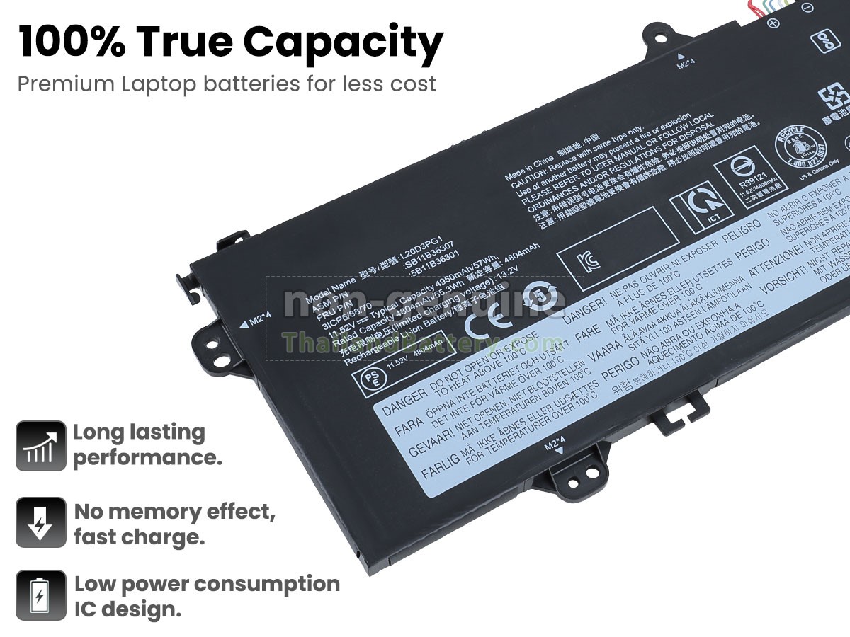 แบตเตอรี่สำหรับ Lenovo 14W GEN 2-82N8001KIV