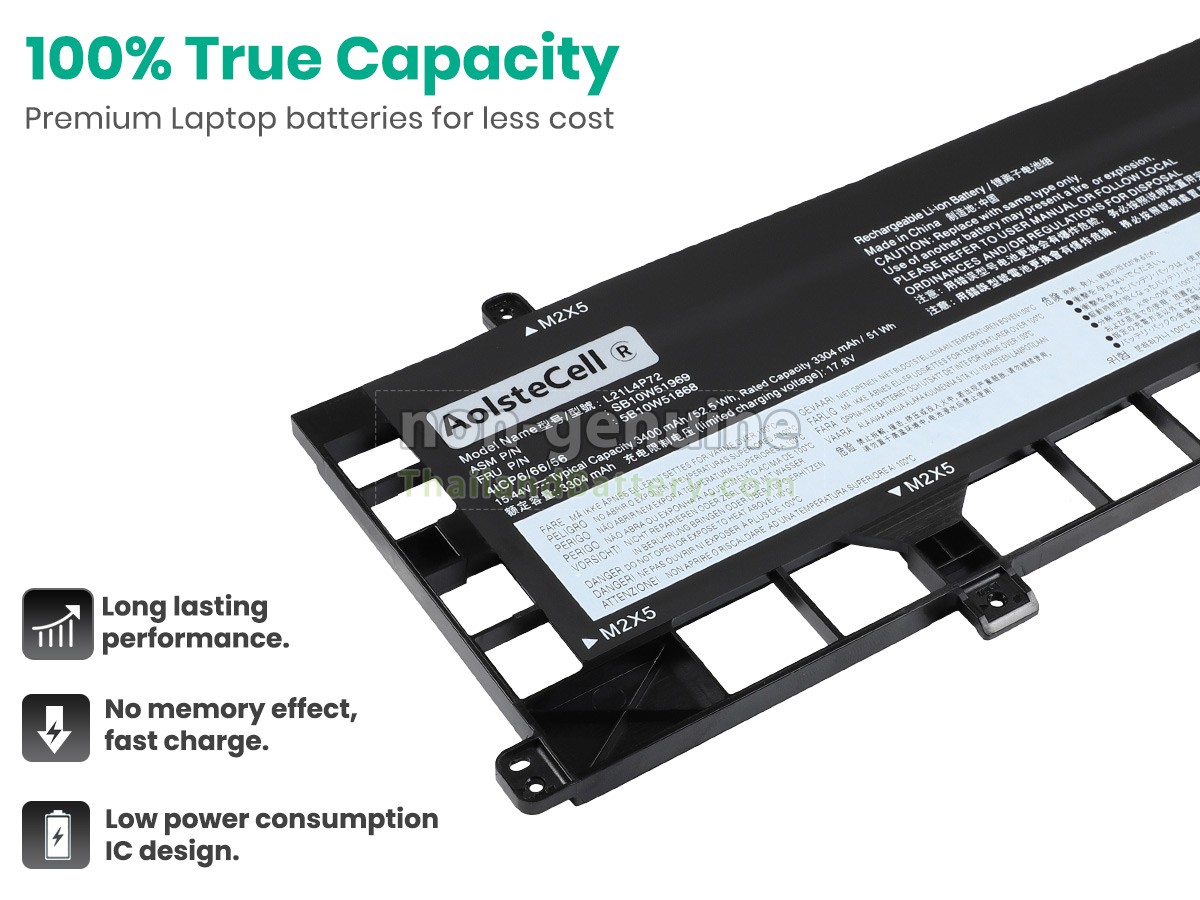 แบตเตอรี่สำหรับ Lenovo ThinkPad P16S GEN 1-21BT0001CK