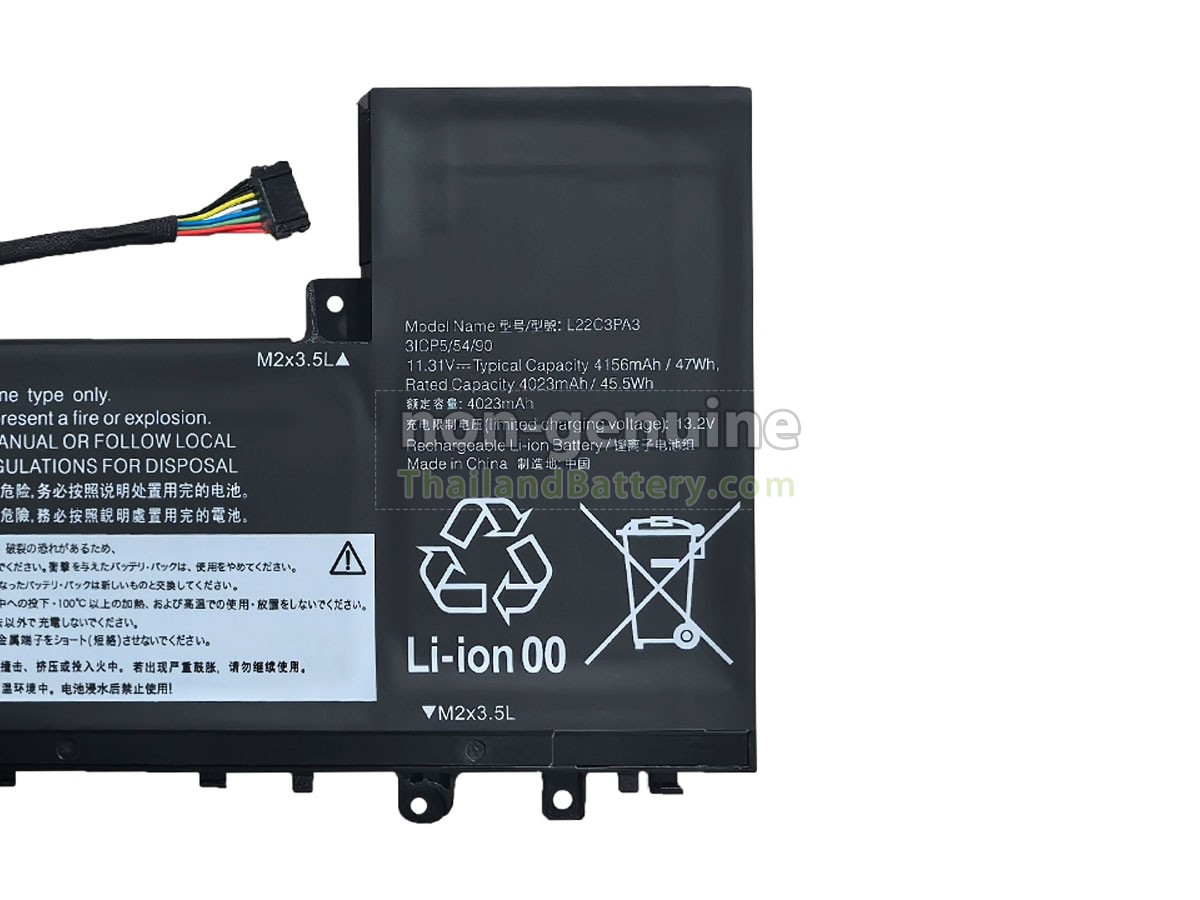 แบตเตอรี่สำหรับ Lenovo L22B3PA3