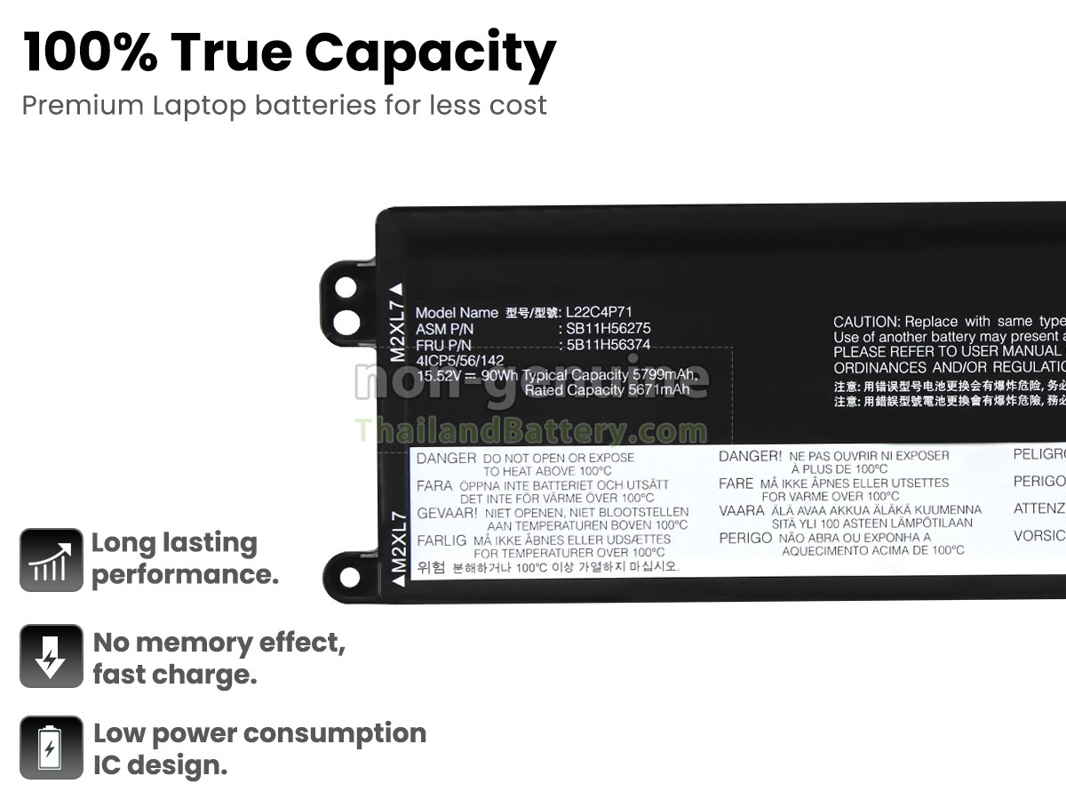 แบตเตอรี่สำหรับ Lenovo ThinkPad P16V GEN 1-21FC001BMN
