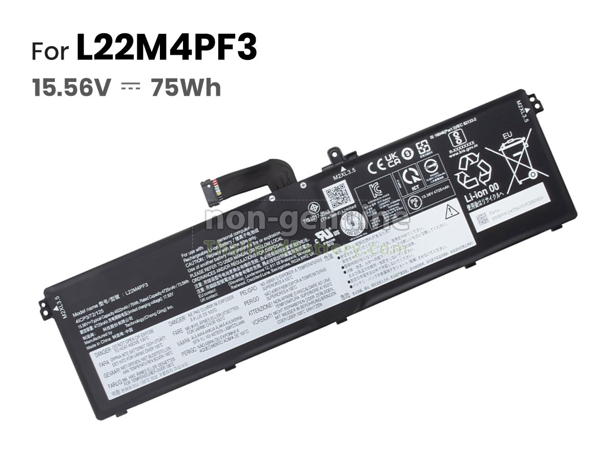 แบตเตอรี่สำหรับ Lenovo IdeaPad PRO 5 14APH8-83AM0006MX