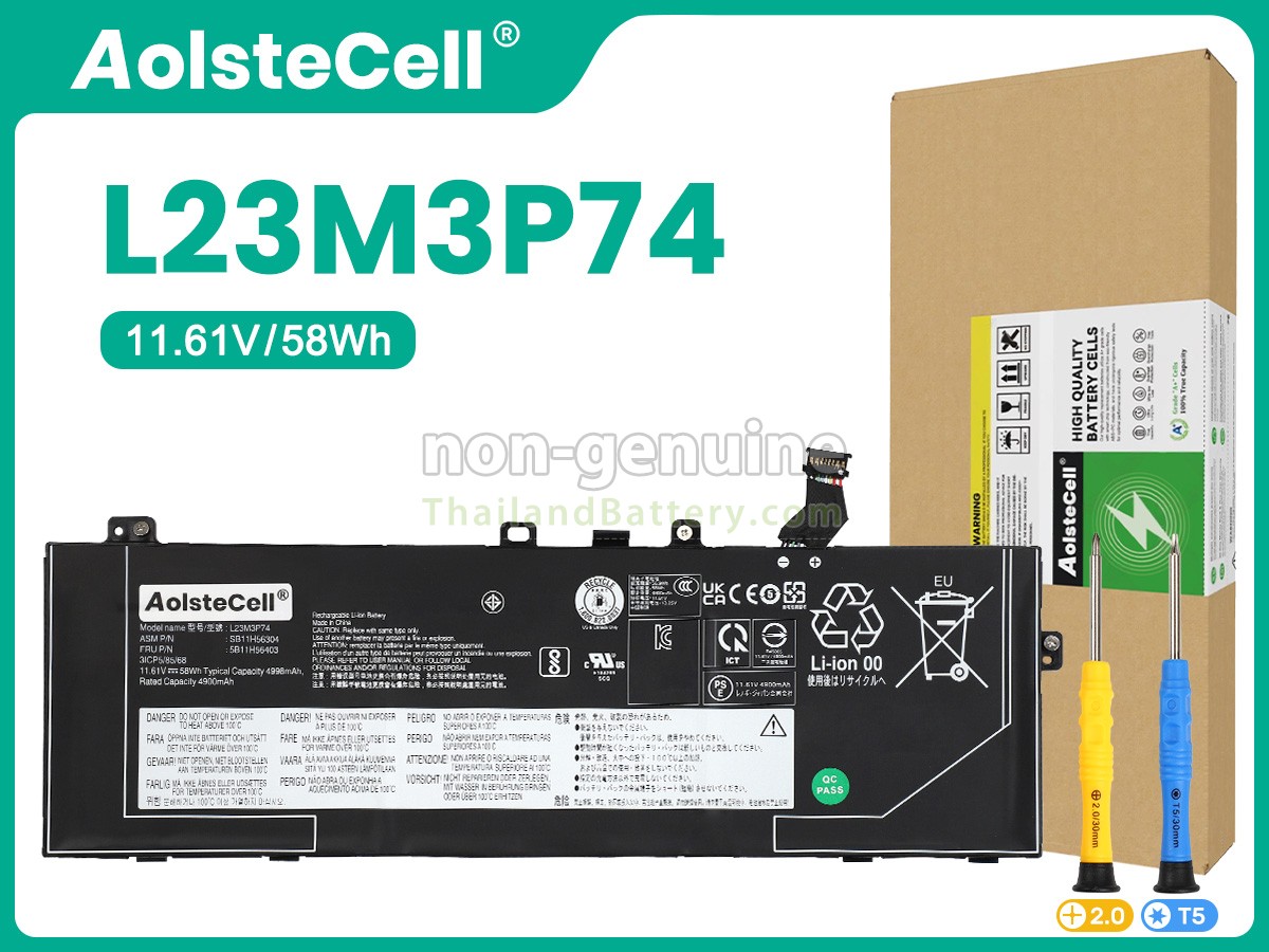 แบตเตอรี่สำหรับ Lenovo L23M3P74