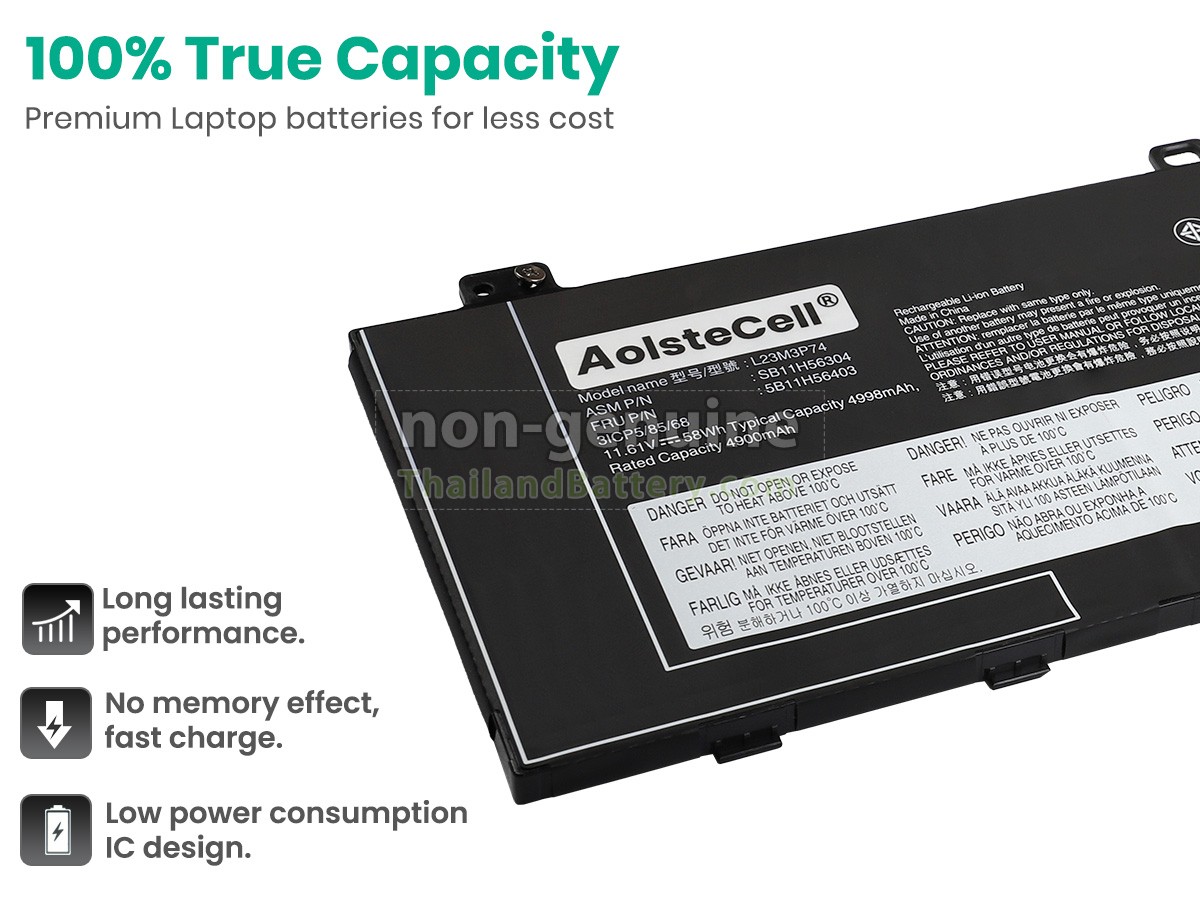 แบตเตอรี่สำหรับ Lenovo L23M3P74