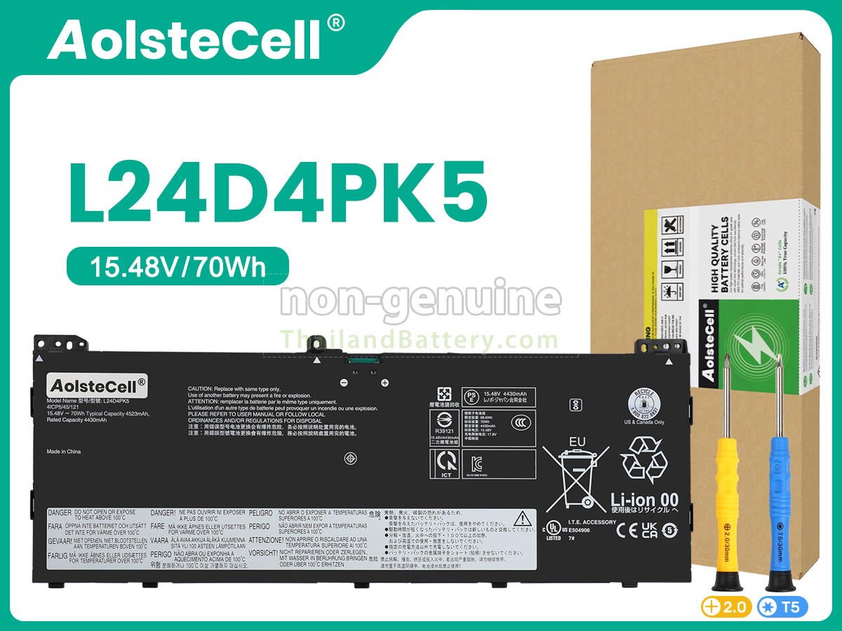 แบตเตอรี่สำหรับ Lenovo L24D4PK5