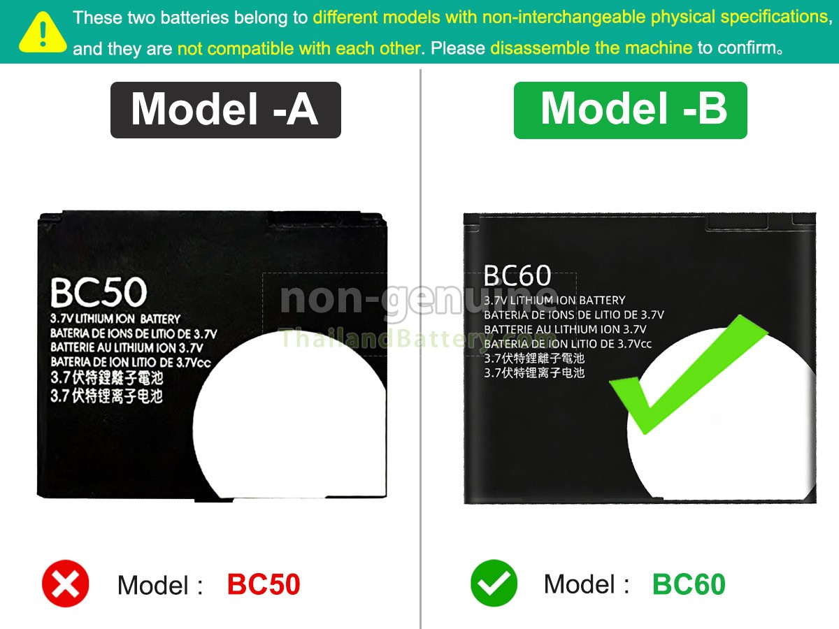 แบตเตอรี่สำหรับ Motorola A1600