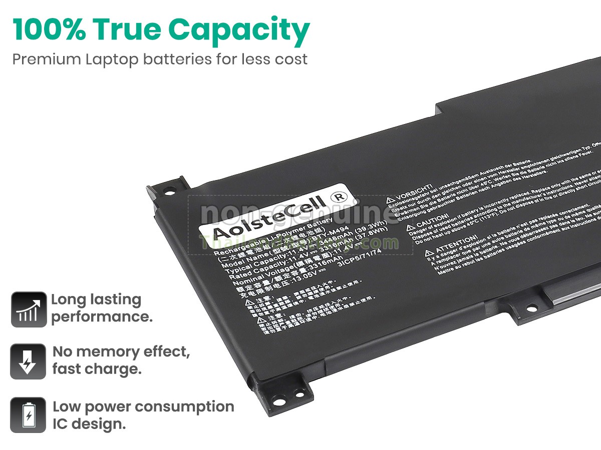 แบตเตอรี่สำหรับ MSI MODERN 14 C11M-035AU
