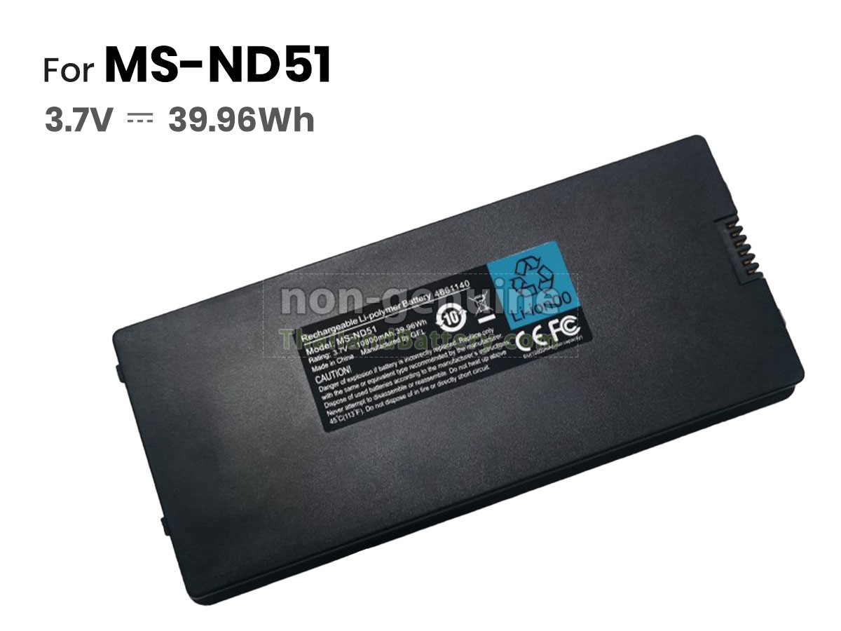 แบตเตอรี่สำหรับ MSI MS-ND51