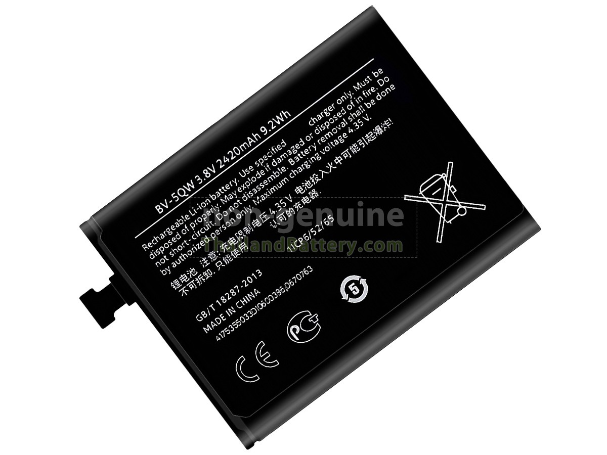 แบตเตอรี่สำหรับ Nokia BV-5QW