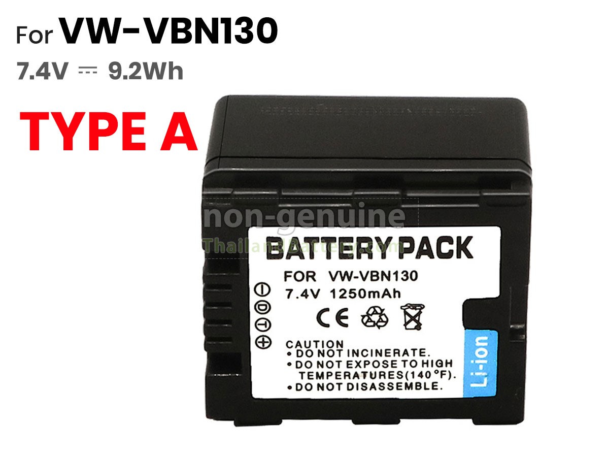 แบตเตอรี่สำหรับ Panasonic VW-VBN130-K