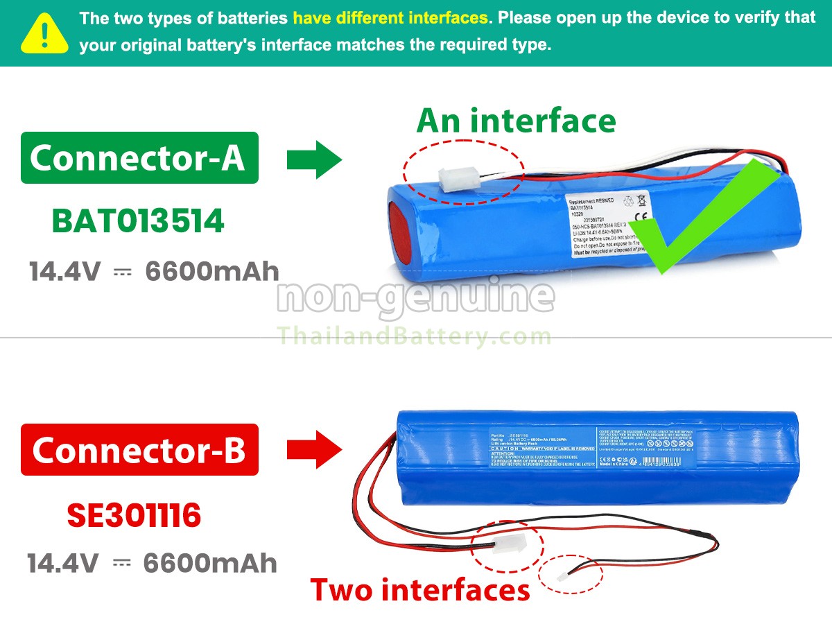 แบตเตอรี่สำหรับ ResMed ELISEE 150