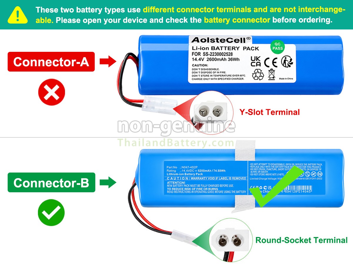 แบตเตอรี่สำหรับ Rowenta SS-2230002529