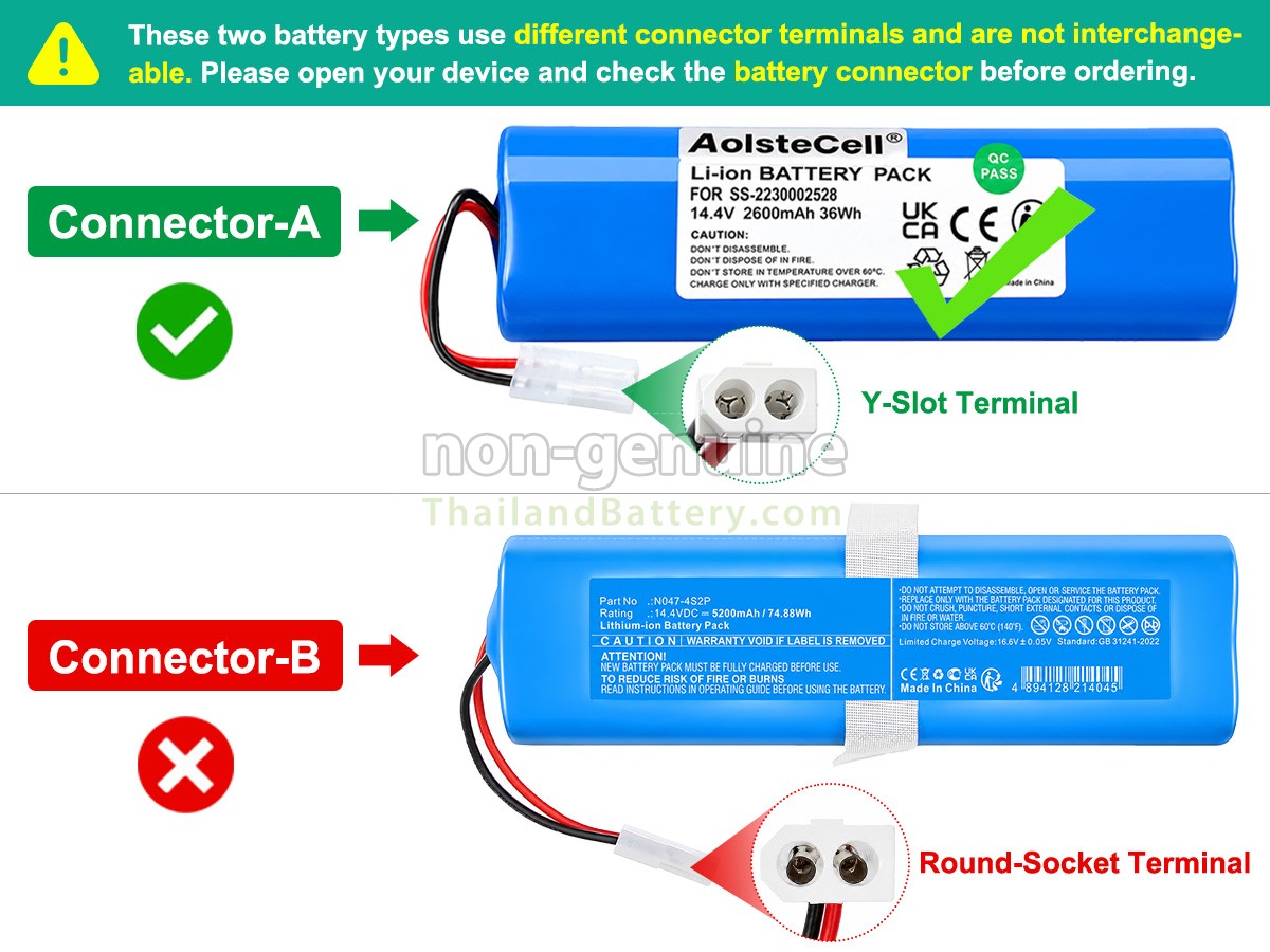 แบตเตอรี่สำหรับ Rowenta SS-2230002529