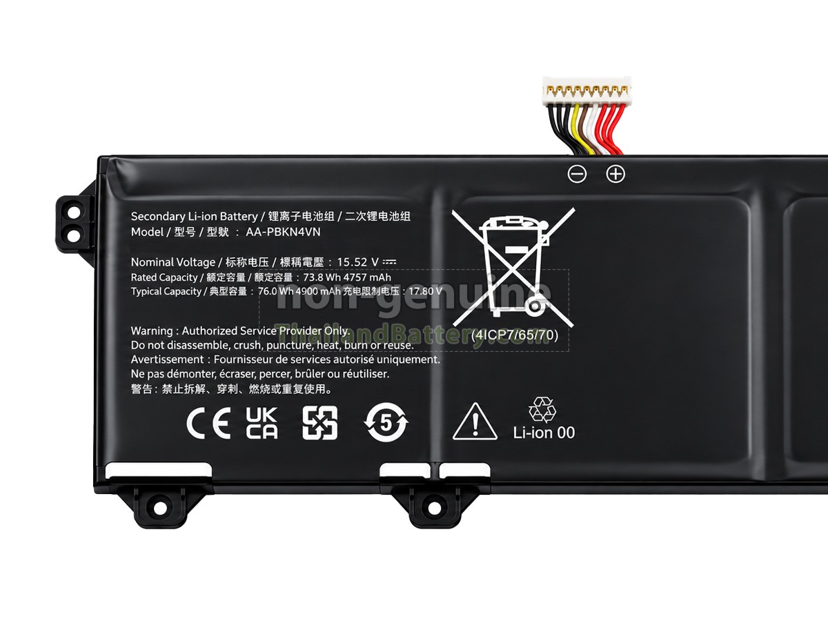 แบตเตอรี่สำหรับ Samsung AA-PBKN4VN