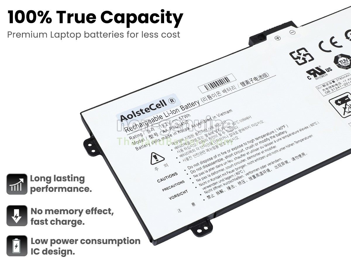 แบตเตอรี่สำหรับ Samsung AA-PBUN4NP
