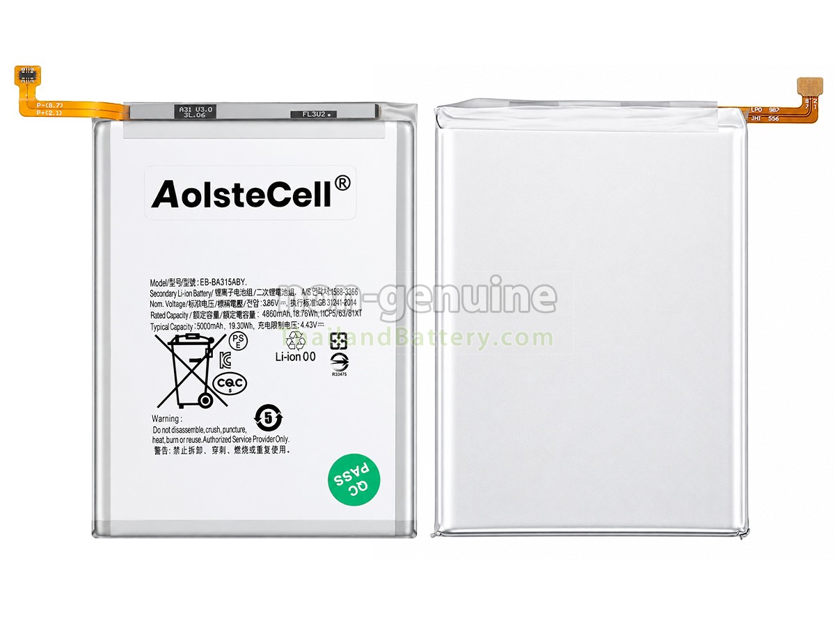 แบตเตอรี่สำหรับ Samsung EB-BA315ABY