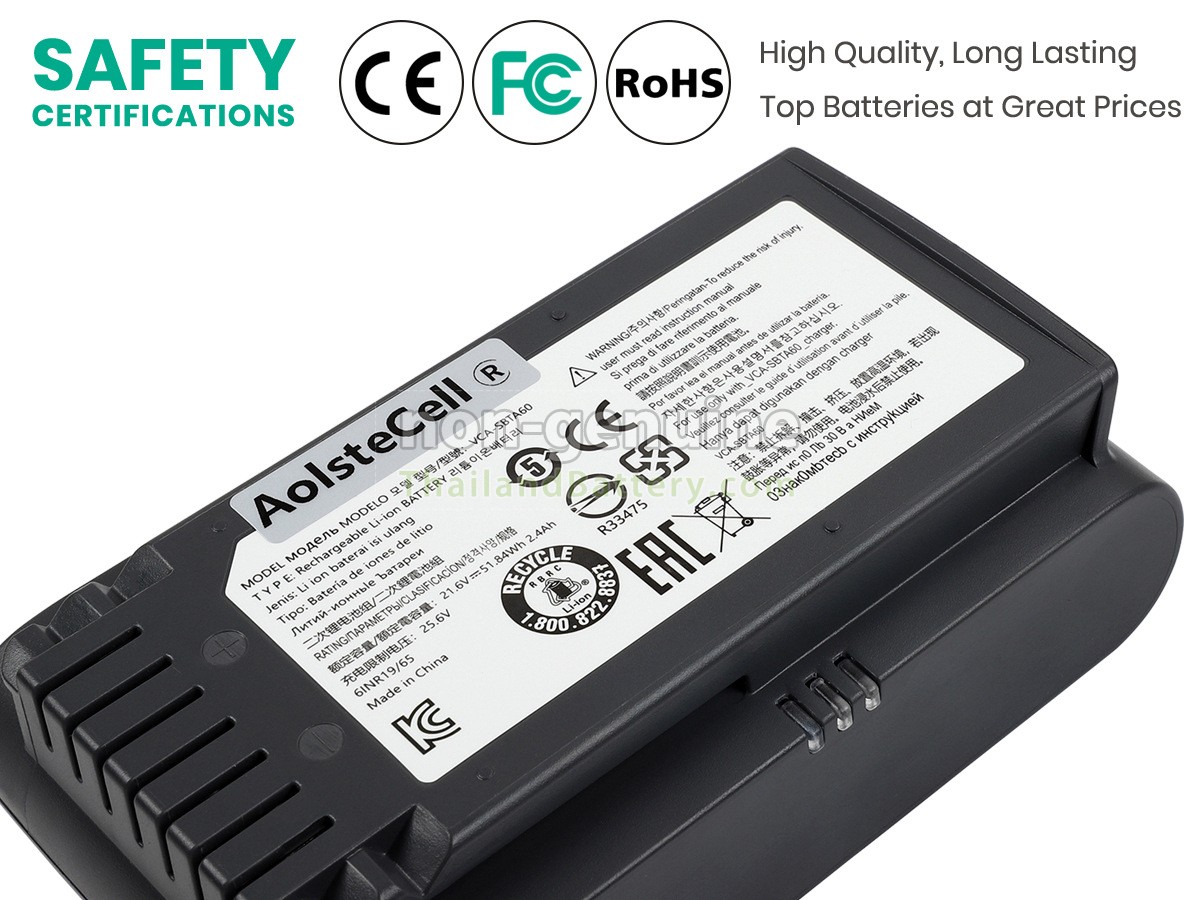 แบตเตอรี่สำหรับ Samsung VS20T7511T5/AA