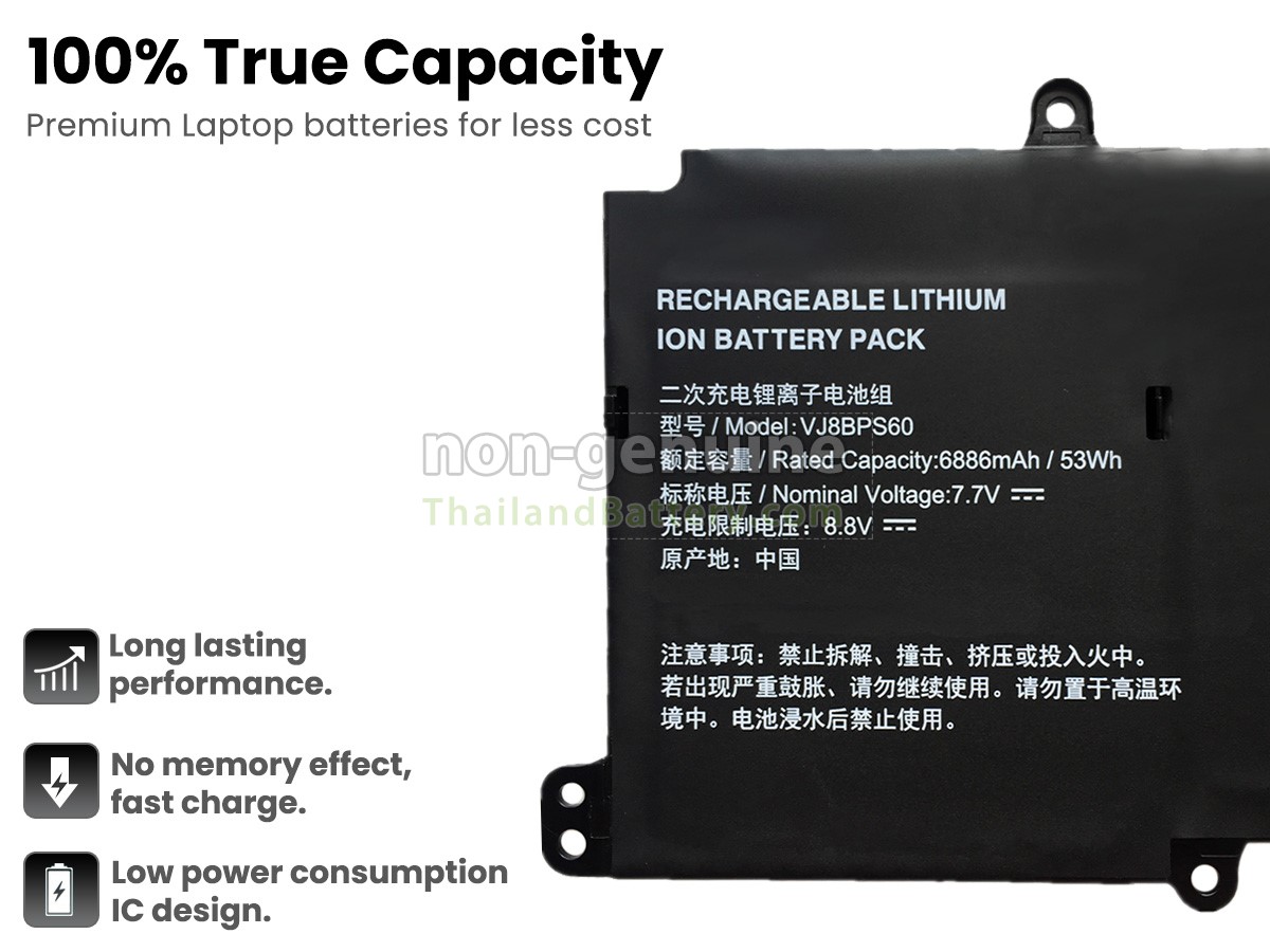 แบตเตอรี่สำหรับ Sony VJ8BPS60