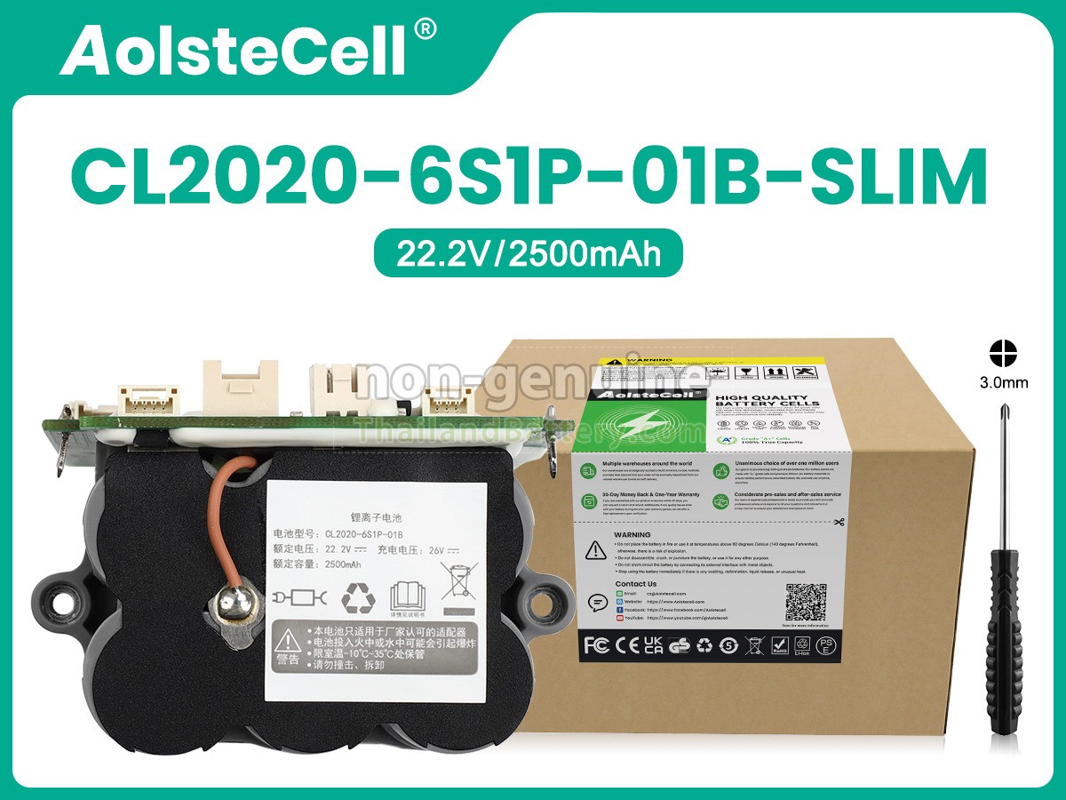แบตเตอรี่สำหรับ Tineco CL2020-6S1P-01B
