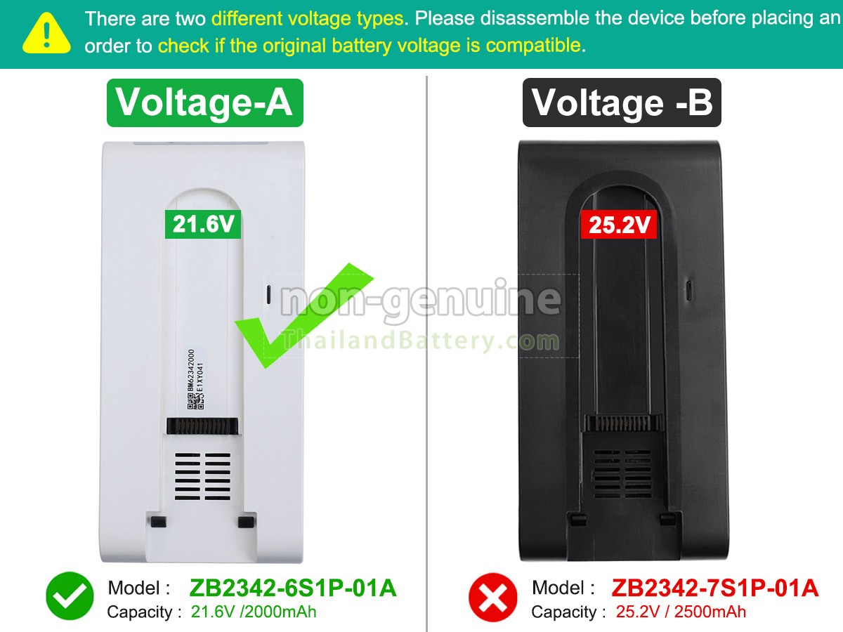 แบตเตอรี่สำหรับ Tineco A20