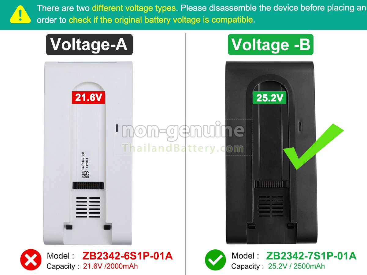 แบตเตอรี่สำหรับ Tineco A20
